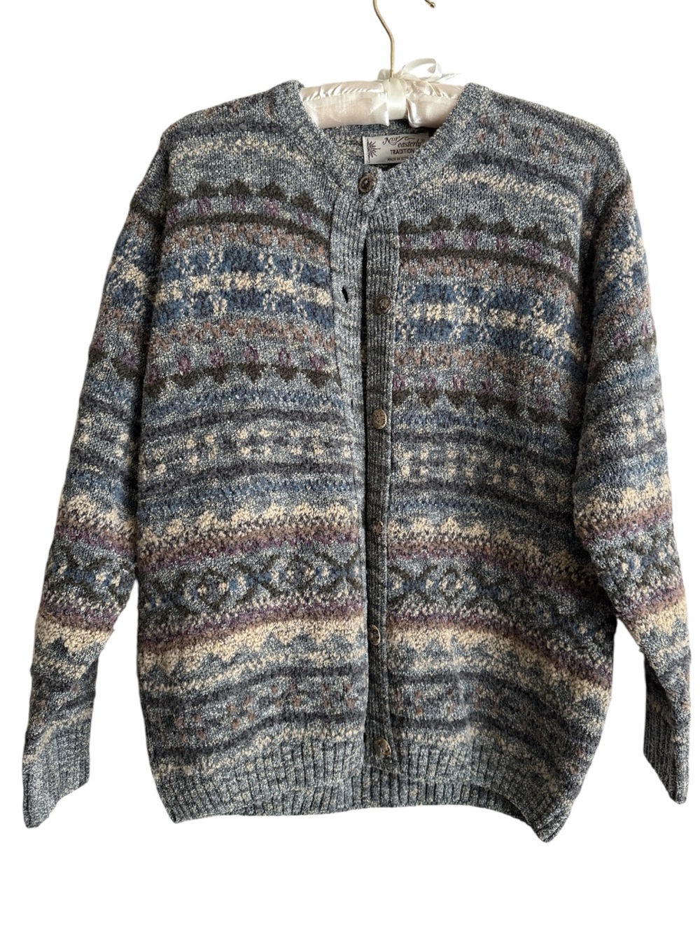 Vintage Nor’Easterly Wool Blend Tradition Cardigan Sz S